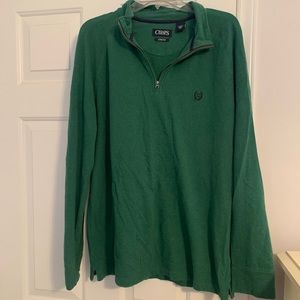 green quarter zip chaps sweater